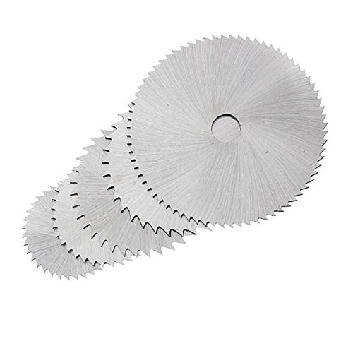 Fortag 6 tlg Sägeblatt-Set Kreissägeblatt Set Kreissägeblatter HSS Säge Dremel Drehwerkzeug Handkreissägen für Dremel Weichmetall Holz Kunststoff mit Verlängerungsstange (3.175mm) 22mm-44mm - 2