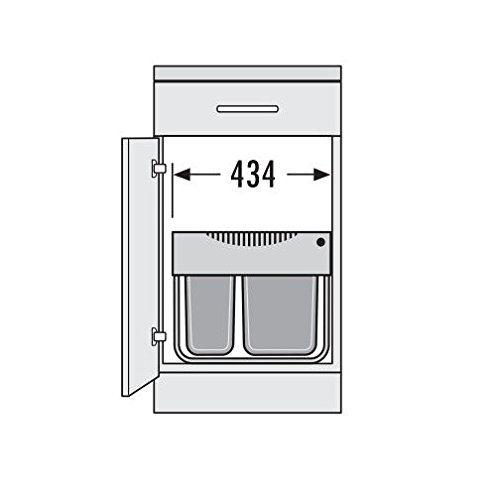 Hailo 3644731 Abfallsammler TR Swing 50.3/29 für Schränke ab 500 mm Breite mit Drehtür - 3
