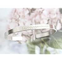 personalisierter SELECT 925 Sterling Silber Armreif Lieblingsmensch 5mm breit 1,5mm dick handgestempelt glänzend - bis 20 Zeichen - Geschenk