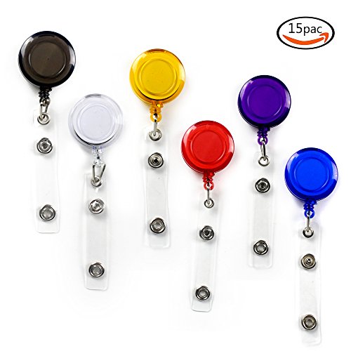 Goodlucky365 15 Piezas Transl cidos Retr ctiles Carretes de Insignia Badge Reel Con Clip de Correa Para Soporte de Tarjeta reviews Goodlucky365 15 Piezas Transl cidos Retr ctiles Carretes de Insignia Badge Reel Con Clip de Correa Para Soporte de Tarjeta