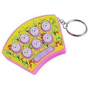 UChic 1 STÜCKE Whack Mole Hamster Angriff Hit Mole Elektronische Baby Kinder Whack-A-Mole Spiel Mit Keychain Konsolen Elektronische Brettspiel Mini Handheld Spielkonsole (zufällige Farbe)