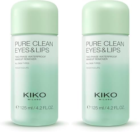 KIKO Milano Pure Clean Eyes&Lips, Struccante Bifasico Per Occhi E Labbra (Confezione da 2)