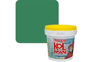 Revestimiento Impermeabilizante Imper Kolman. Caucho Elástico Impermeable Antigoteras. (12 litros, verde)