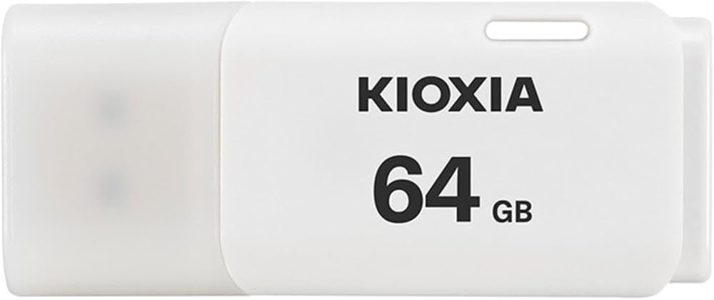 KIOXIA TransMemory U202 64GB USB Bellek – USB 2.0, Beyaz