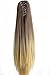 Neverland 20"(50cm) Ombre Two Tone Long Straight Clip in/on Wavy Ponytail Pony Tail Hair Extension Hairpiece Claw 8#/25#