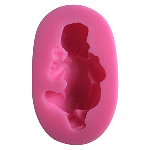 LYNCH Silikonform BABY Silikonkuchendekoration Fondant MARZIPAN Keksschneider Seife, Rosa - 2