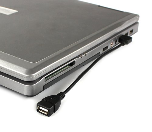 COM-FOUR® USB 2.0 Verlängerungskabel Stecker / Buchse Adapter 90° gewinkelt 20 cm (Set Rechts/Links) - 3