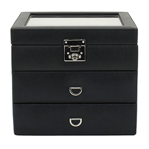 Friedrich|23 Unisex Uhrenkasten fr 24 Uhren Feinsynthetik in Leder-Optik Schwarz 20541-2 Friedrich|23 Unisex Uhrenkasten fr 24 Uhren Feinsynthetik in Leder-Optik Schwarz 20541-2