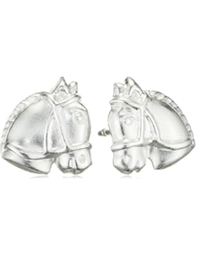 Pferde Hengst Tier Kinder Ohrstecker Ohrringe 925 Silber 10mm (2 Stück / 1 Paar)