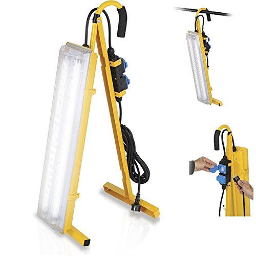 Flexible Arbeitsleuchte Strahler Scheinwerfer mit Leuchtstoffröhren 2x 18 Watt