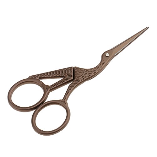 MagiDeal Vintage Stork Embroidery Edelstahl Schere – Grüne Bronze 11,5cm - 9