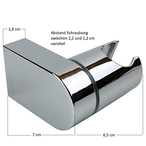 Handbrause-Set Leon mit Brause-Schlauch 150 cm und Brausehalter Duschbrause Dusch-Kopf SX3 - 3