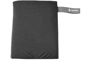 Écharpe de portage Ergobaby pour nouveau-nés de la naissance à 11,3 kg, écharpe de portage Aura Knit en tissu recyclé, élastique et respirant, écharpe de portage unisexe, Soft Black