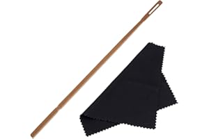 TOBEOME Flute Cleaning Flute Cleaning Rod with Cloth Flute Cleaning Kit Woodwind Musical Instruments Accessories