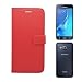 Produktbild Samsung Galaxy J3 2016 rot PU Lederetui Klapphülle Abdeckung Gadget Boxx