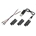 Produktbild GreatWall Original JJR/C 3 Stücke 3,7 v 400 mAh Lipo Akku USB Ladegerät für H37 Mini RC Drone Schwarz