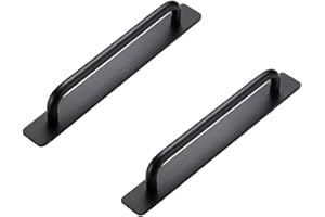 CcHhyyt 2 Pezzi Maniglie Autoadesive, Maniglie per Mobili, Maniglia Scorrevole,Maniglia Finestra, Maniglia Porta, Maniglie per Mobili, Armadio, Cassetto, Porta, Finestra (170 mm, nero)