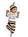 Produktbild Bekleidung Baby,LMMVP Baby Tops Spielanzug Hosen Gamaschen Hut Gestreifte Gesetzte Kleidung (70, White)