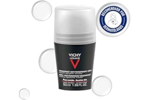 Vichy Desodorante en Formato Roll-On Para Hombre, Antimarcas, Antitranspirante, Apto Para Pieles Sensibles, Protección con Hasta 48 Horas de Eficacia, 50 ml