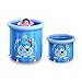Produktbild TIDLT Badewannen-faltendes Badewannen-Baby-Swimmingpool-Erwachsen-Kind-Bad-Fass-Nylon-Tuch-Material-Rosa-Blau 65 * 70 * 70CM (Farbe : Blau)