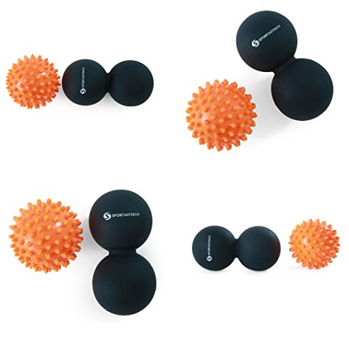 Massageball Set „Take a break“ von Sportastisch :: hochwertige Massagebälle im Duo: Einzelball und Twinball :: Faszienball 7cm und 13cm :: verschiedene Zonen :: mittlerer Härtegrad, ideal für Einsteiger oder Fortgeschrittene :: Igelball und Lacrosse Ball sind ideal zur Behandlung schmerzender Faszien oder Cellulite :: Noppenball für optimales Training von Fuß, Nacken, Rücken, Arm und Schultern: inklusive 3 Jahren Sportastisch Produktgarantie - 7