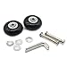 Produktbild switty Zwei Sets 45 x 19 mm Gepäck Koffer/Inline Outdoor Skate Ersatz Rollen schwarz