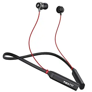 Fire-Boltt Echo 1000 Neckband in Ear Wireless Bluetooth Earphones Hearable with Explosive Sound, Google & Siri Assistance, IPX4 Waterproof with Mic (Red)