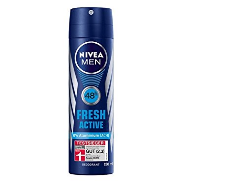 Nivea Men Deo Fresh Active Spray, ohne Aluminium, Doppelpack, 1er Pack (2 x 150 ml)