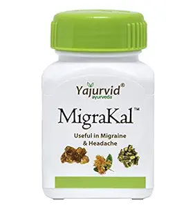 Yajurvid Ayurveda MigraKal Natural Headache & Migraine Herbal Pain Relief 30 Tablets