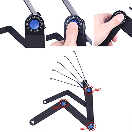 Etpark Laptop Notebook Tisch Flatbare St  nder Vollig Anpassungsf  hig Notebookst  nder Aluminiumlegierung zusammenklappbar Lapdesks mit Ablage f  r d