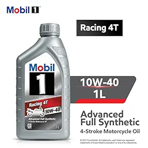 Mobil 1 Racing 4T 10W-40 API SH Advanced Full Synthetic 4-Stroke Motorcycle Oil (1L)