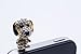 Produktbild DESIGN FREUNDE Staubstecker Strass Staubschutz Stöpsel Kappe Glitzer Silber Hund Schuhe Design Klinkenanschluss für alle gängigen Smartphones, 3.5mm Kopfhörer für Smartphone Handy Tablet iPhone 4 4S 5S iPad 2 mini, Samsung Note 2 Note 3, Galaxy S3 i9300, S3 Mini i8190, i8262D , S2 i9100, i9268, Samsung Galaxy S4 i9500 i9505 i9268 HTC one M7 X, TC X920e, Nokia Lumia 920 928 n920 520 Sony L39H L36h Xperia, universal für alle Smartphones und Tablets mit Klinkenanschluss