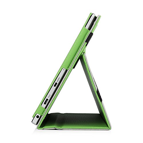 Lenovo Miix 320 hülle, IVSO hochwertiges PU Leder Etui hülle Tasche Case – mit Standfunktion, super 360° Anti-Wrestling, ist für Lenovo Miix 320 Tablet-PC perfekt geeignet (Für Lenovo Miix 320, Grün) - 6