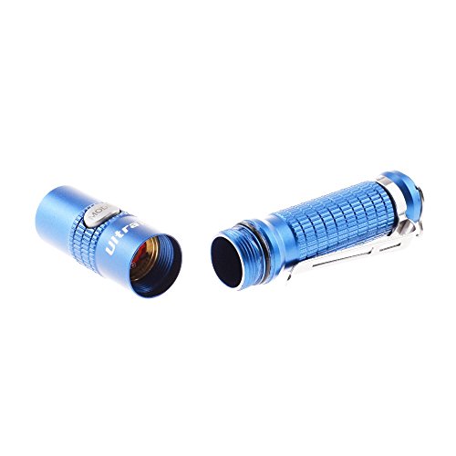GranVela UltraTac K18 Cree 360 ​​Lumen IPX-8 wasserdichte, bewegliche Mini AAA-Schlüsselanhänger LED-Taschenlampe-Blau - 3