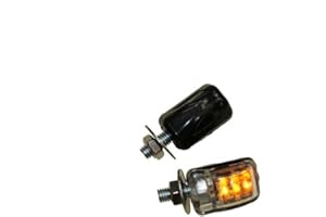 CITOMERX LED Mini Blinker M6, klein schwarz klar E-geprüft für Simson KTM Triumph Peugeot Honda Yamaha Suzuki