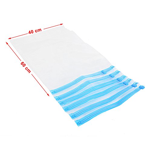 Songmics 6-teiliges Set 60 x 40 cm Komprimierungssystem zum Rollen Aufbewahrungsbeutel Haushaltshelfer RVM06R - 7