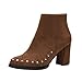 Damen Winter Martin Stiefel,Winter Frauen Flache Winterschuhe Toe Short Tube Scrub Martin Stiefel DamenHerbst und Winter Stiefel Med Heel Höhe Schnürschuhe Mode Winterstiefel Felicove