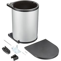 Wesco 010612-11SCA Poubelle, Métal, Argent, 34 x 38 x 27 cm (dimensions d'installation: 34 x 47 x 28,5 cm)