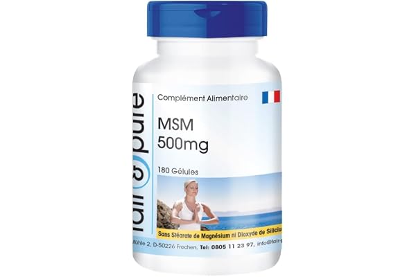 Fair & Pure® - MSM 500mg - méthylsulfonylméthane - végan - 180 gélules