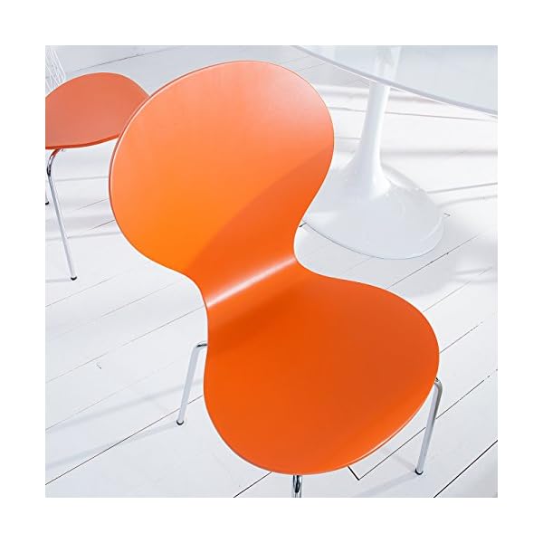 cagü - RETRO LOUNGE DESIGN KLASSIKER STUHL [JACOBSEN] ORANGE, NEU! – Bild 3