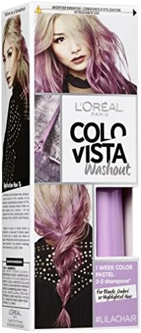 L'Oréal Paris Colovista 2-Week Washout #LILACHAIR, Hair Colour Washes After 2-3 Hair Washes in Cheeky Purple #DOITYOURWAY