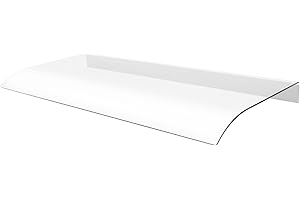 RjcdOPL Front Door Canopy Outdoor Awning, Polycarbonate Rain Shelter, Durable Waterproof Rain Shelter, Modern Transparent Porch Roof for Doors, Windows, Patio (80 x 40 cm)