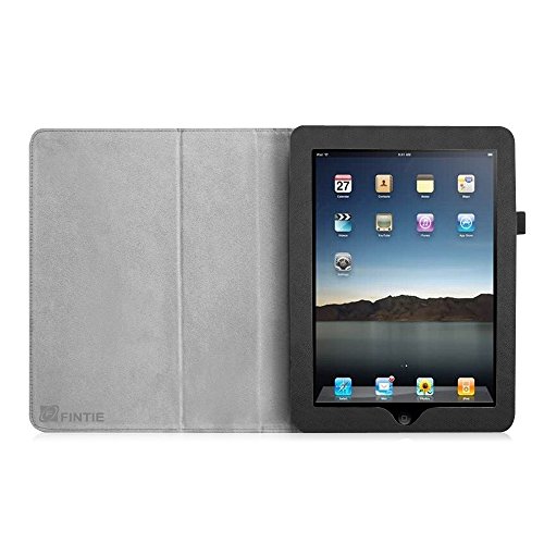 Fintie Apple iPad 1 Hülle Case Schutzhülle Etui Tasche – Folio Slim Fit Ständer Kunstleder Smart Cover mit Stylus Loop für iPad 1st Generation, Mandelblüten - 6
