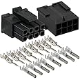 Molex Micro-Fit 3.0 Dual Row (8 Circuits) Male & Female Receptacle Plug, w/Terminal sockets, (Pack of 1 Complete Set)