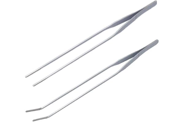 Henmeili Pinces Courbées Longues de 27 cm 2 pièces, Outils d'Aquarium et de Terrarium, Pinces d'alimentation pour Reptiles, Plantes Aquatiques et Terrarium