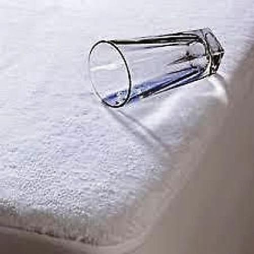 Good Quality Terry Towel Waterproof Fitted Mattress Protector (Superking 180 x 200cm, White)