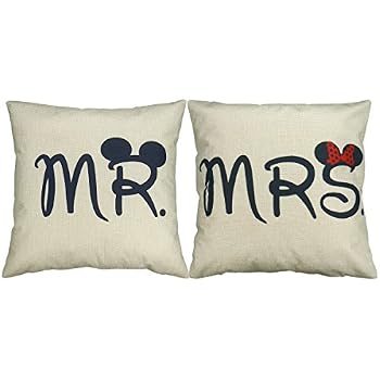 Personalisierbares Hochzeitskissen 40x40 Cm – Mit Camping-Bus Motiv, Aus Baumwolle, Ohne Füllung