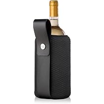 Vacu Vin Refroidisseur De Champagne Réutilisable | Manchon Isolant Noir | Garde Le Champagne Froid Pendant Des Heures