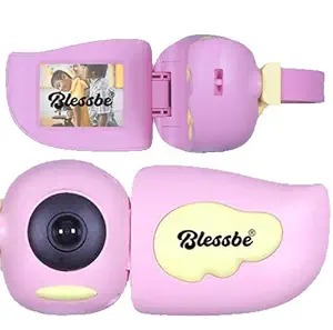 BLESSBE Kids Digital Camera, Web Camera for Computer Child Video Recorder Camera Full HD 1080P Handy Portable Camera 2.0 Screen, with Inbuilt Games for Kids (Pink) BB87