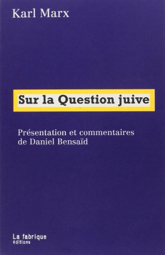 couverture de : Sur la question juive